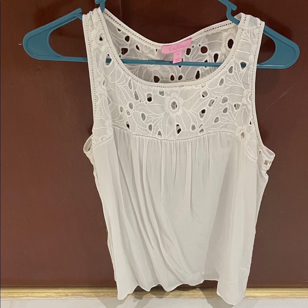 Lilly Pulitzer Cream Lace Blouse